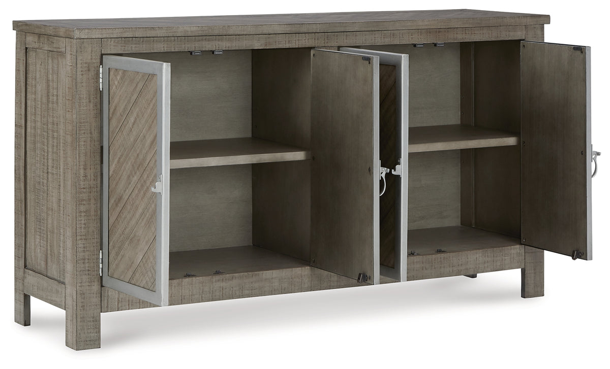 Krystanza Weathered Gray Dining Server from Ashley Furniture - Luna Furniture