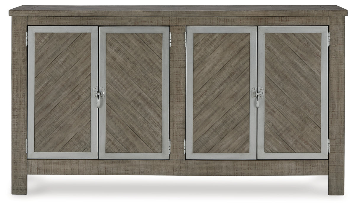 Krystanza Weathered Gray Dining Server from Ashley Furniture - Luna Furniture