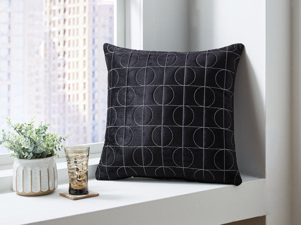 Kydner Black/Silver Finish Pillow (Set of 4)
