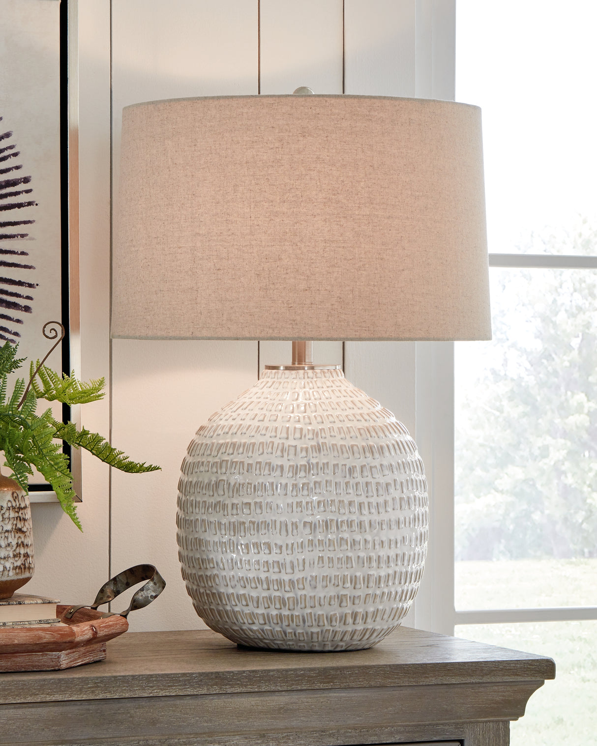 Jamon Beige Table Lamp from Ashley - Luna Furniture