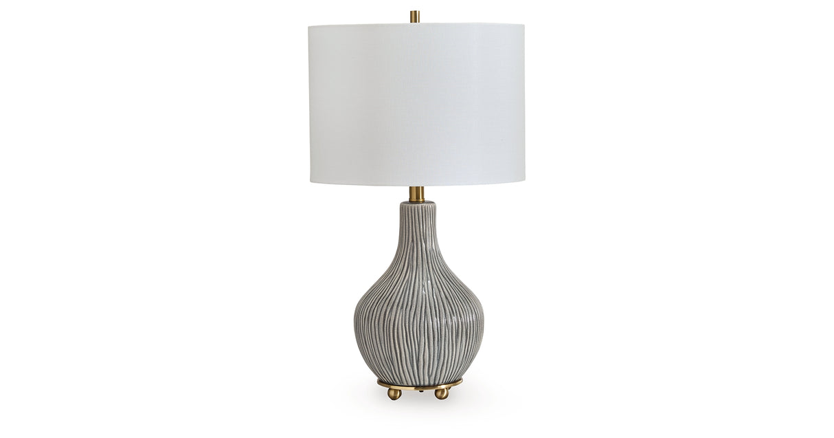 Judlen Gray/Gold Finish Table Lamp from Ashley Furniture - Luna Furniture