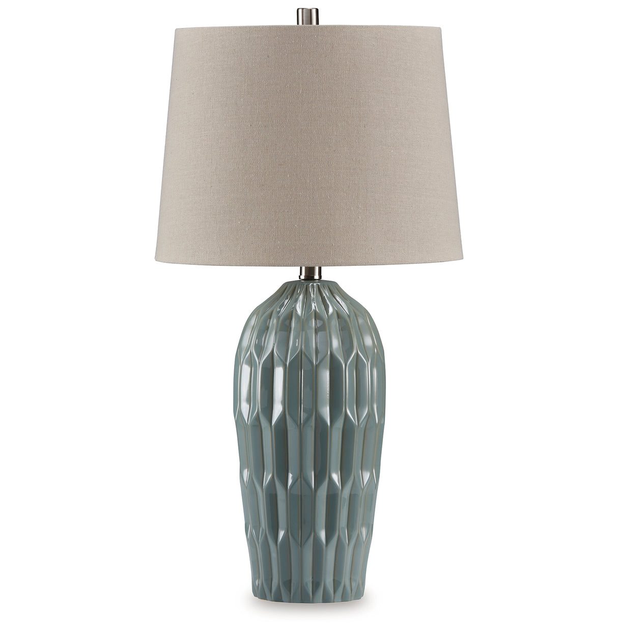 Hadbury Pale Blue/Teal Table Lamp from Ashley - Luna Furniture