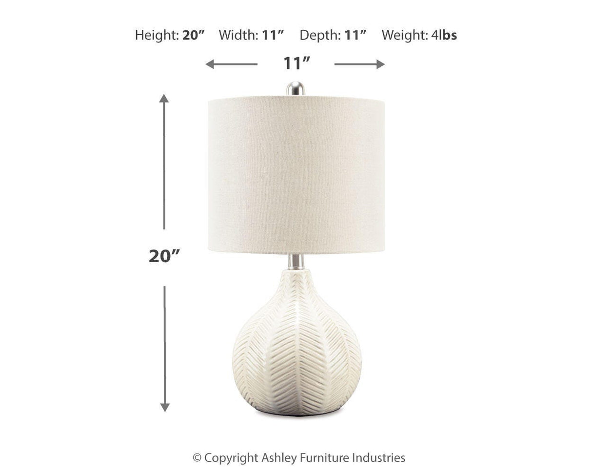 Rainermen Off White Table Lamp from Ashley Furniture - Luna Furniture