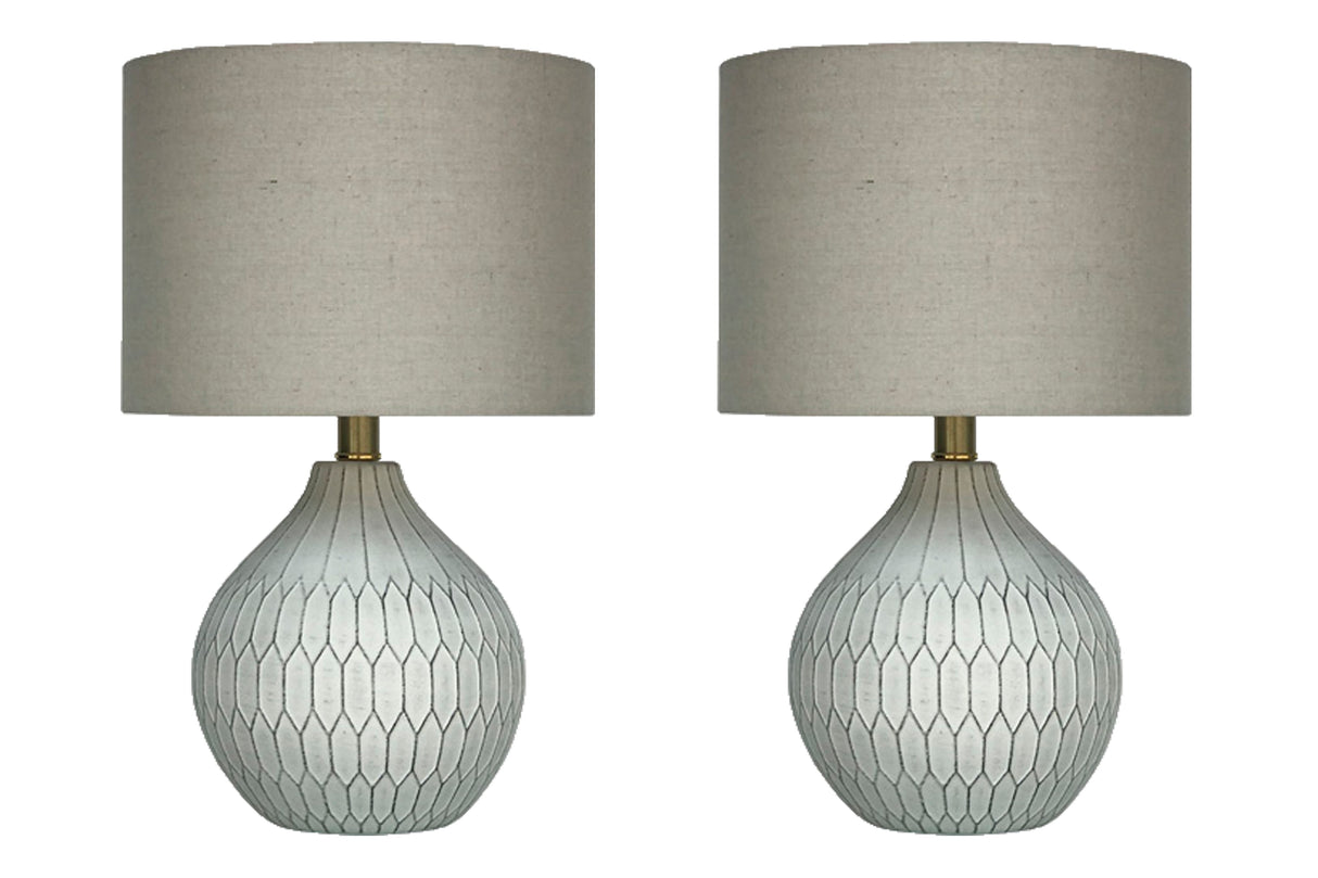 Wardmont 2-Piece Table Lamp Set in White from Ashley - Luna Furniture