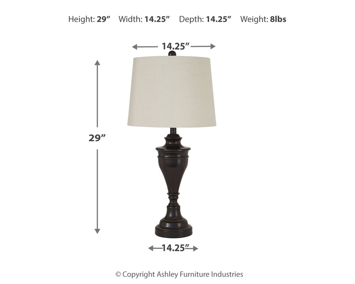 Darlita Bronze Finish Table Lamp from Ashley - Luna Furniture