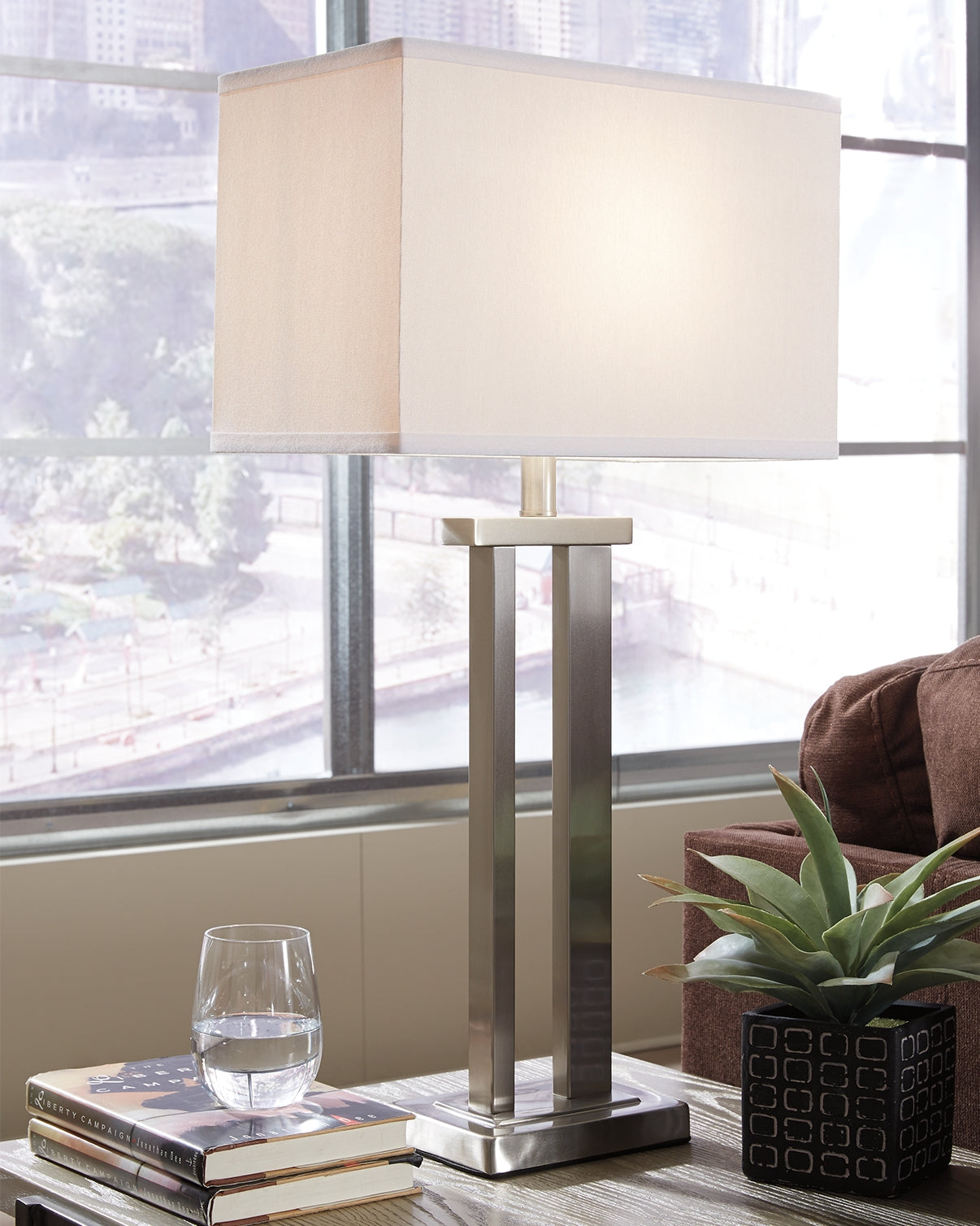 Aniela Silver Finish Table Lamp from Ashley - Luna Furniture