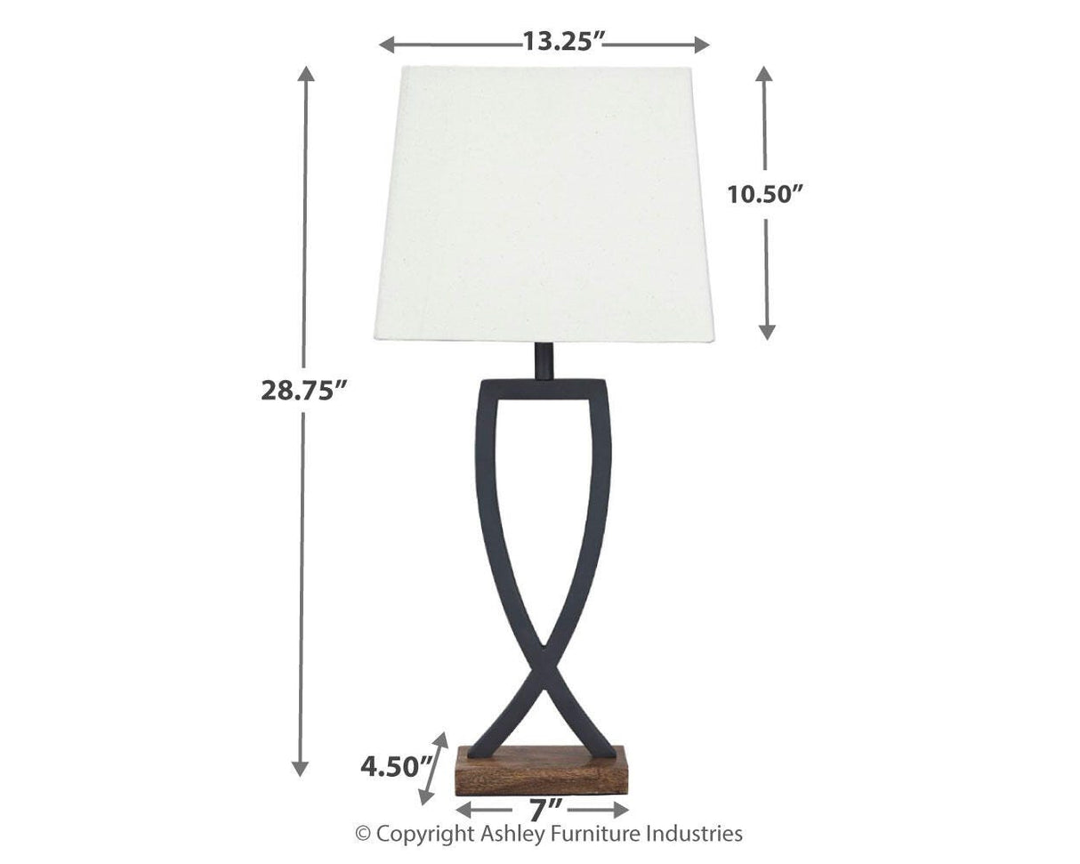 Makara Black/Brown Table Lamp from Ashley - Luna Furniture
