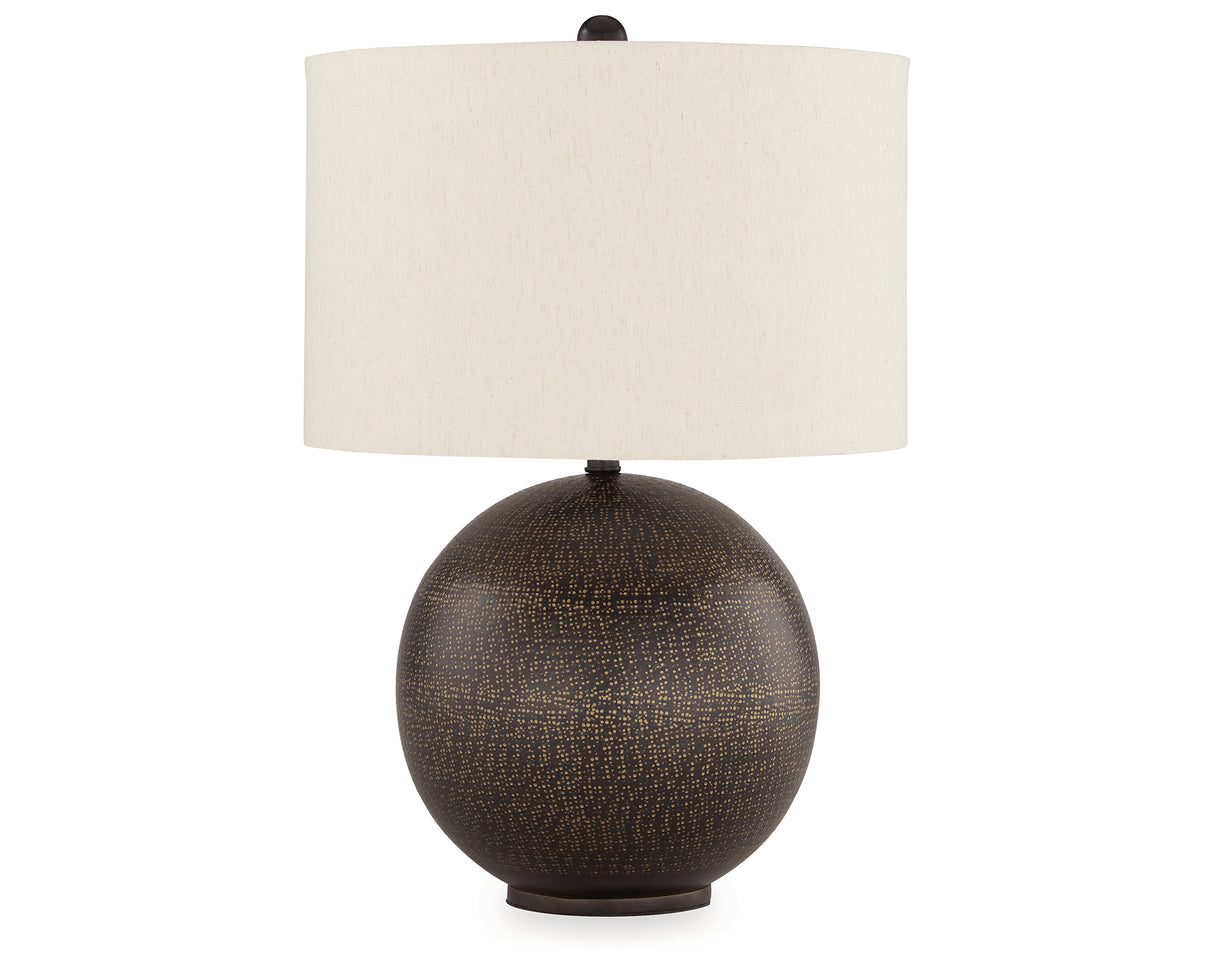 Hambell Black/Gold Finish Table Lamp from Ashley Furniture - Luna Furniture