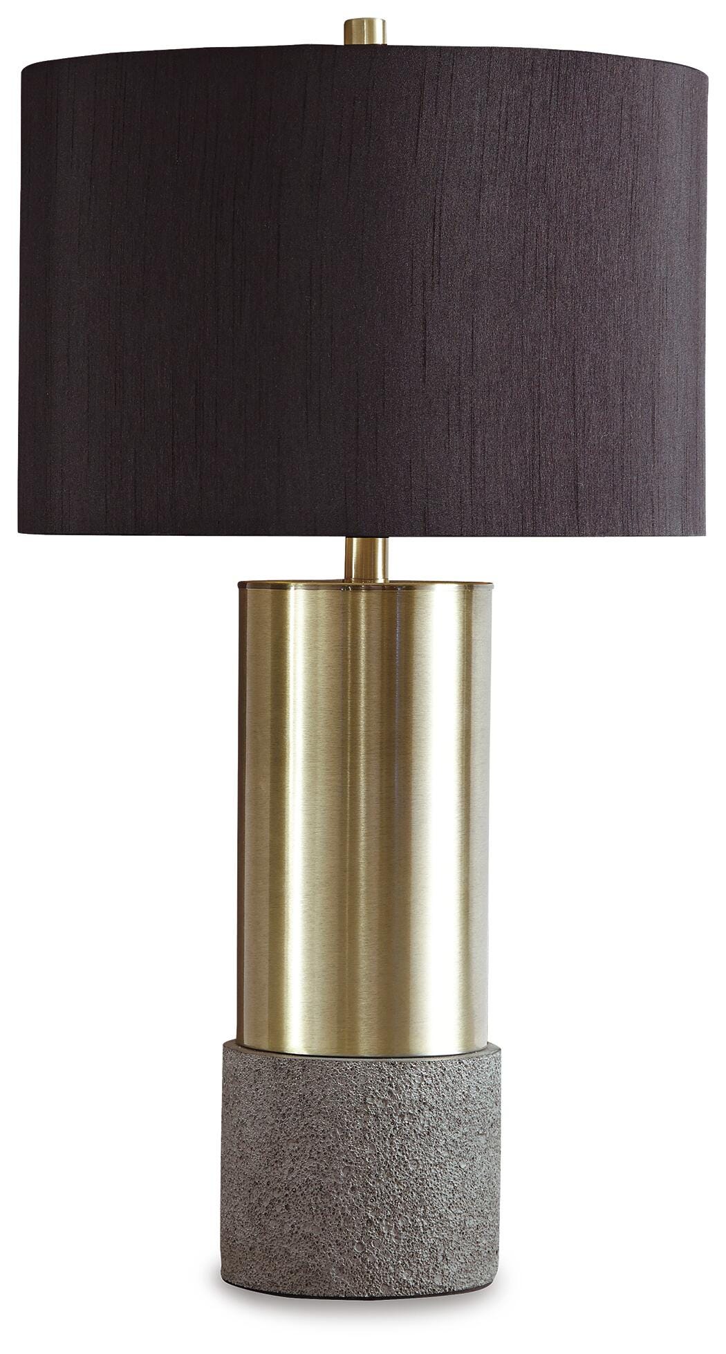 Jacek Gray/Brass Finish Table Lamp from Ashley Furniture - Luna Furniture