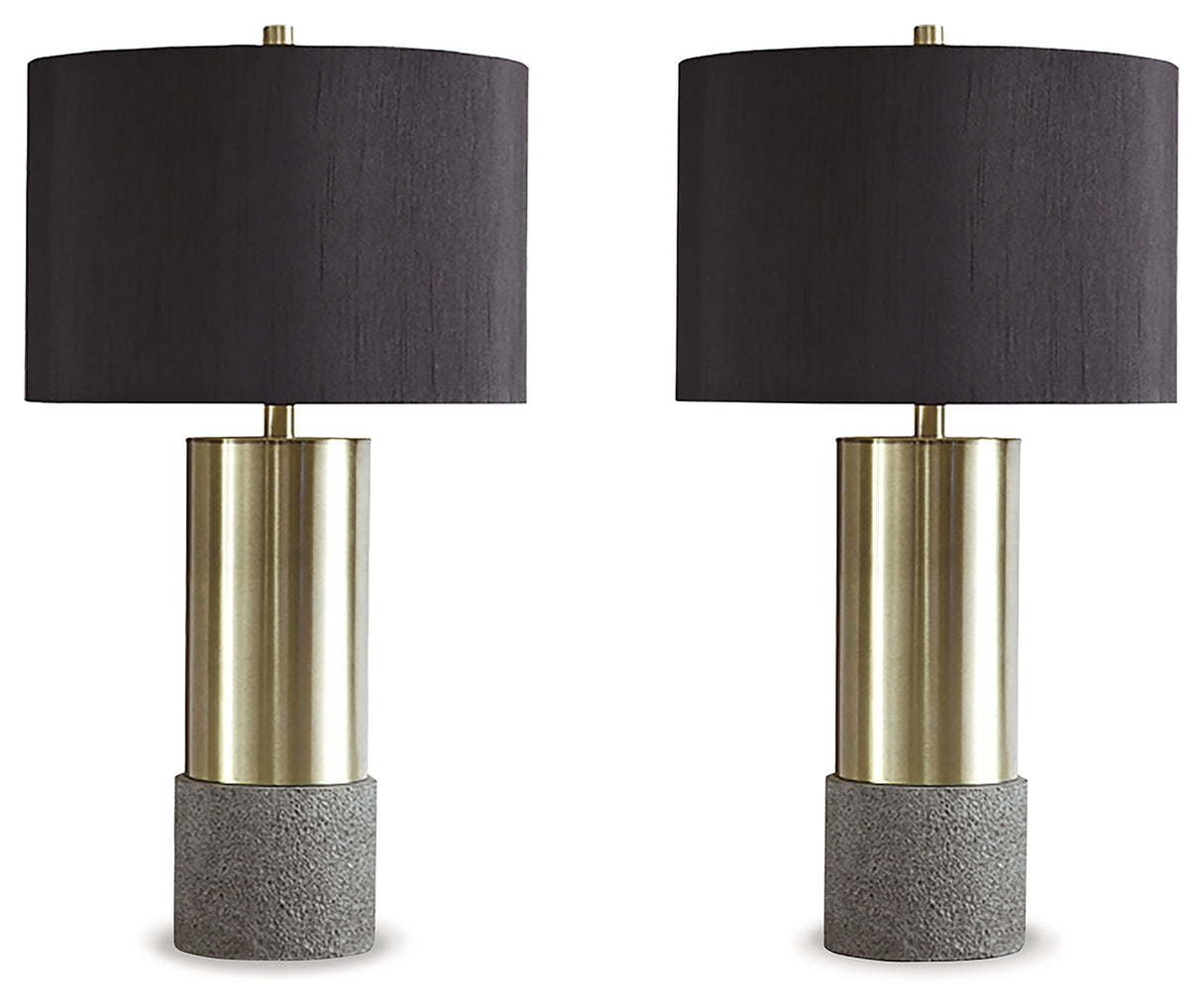 Jacek Gray/Brass Finish Table Lamp from Ashley - Luna Furniture