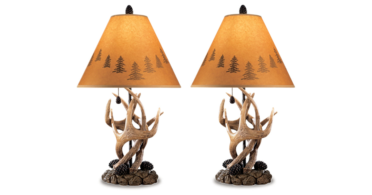 Derek Brown Table Lamp from Ashley - Luna Furniture