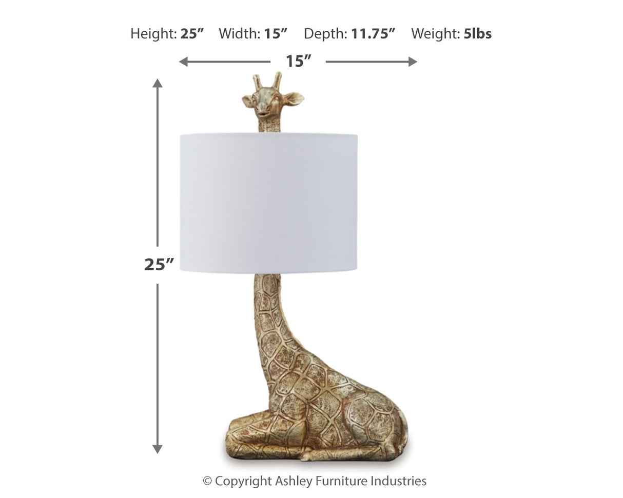 Ferrison 2-Piece Table Lamp Set in Gold Finish from Ashley - Luna Furniture