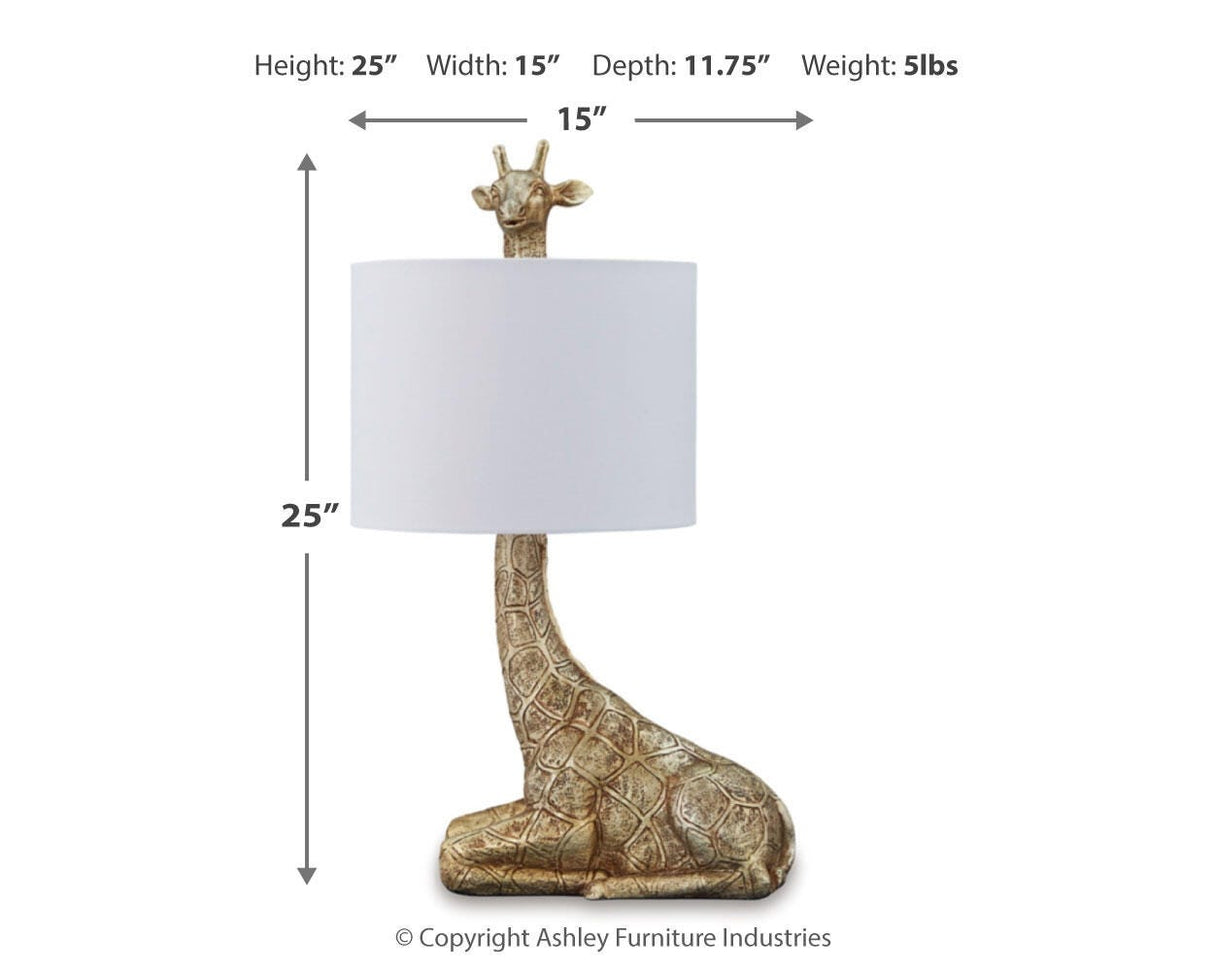 Ferrison 2-Piece Table Lamp Set in Gold Finish from Ashley Furniture - Luna Furniture