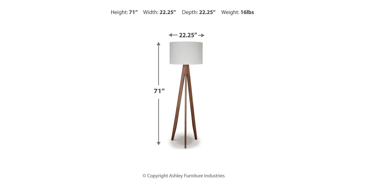 Dallson Brown Floor Lamp from Ashley Furniture - Luna Furniture
