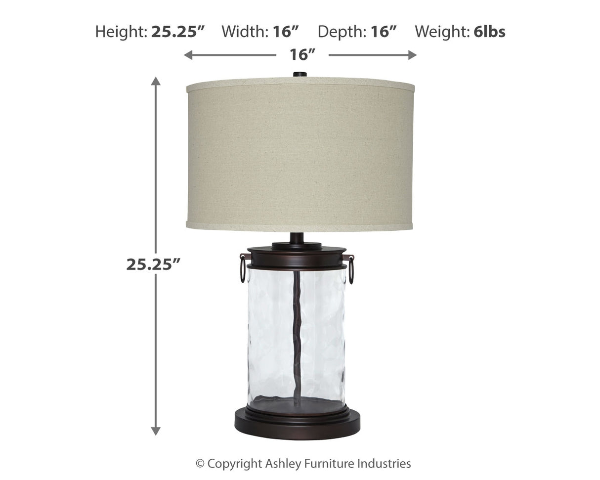 Tailynn Clear/Bronze Finish Table Lamp from Ashley - Luna Furniture