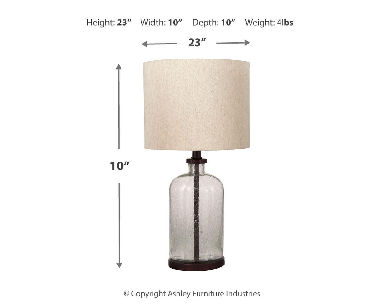 Bandile Clear/Bronze Finish Table Lamp from Ashley - Luna Furniture