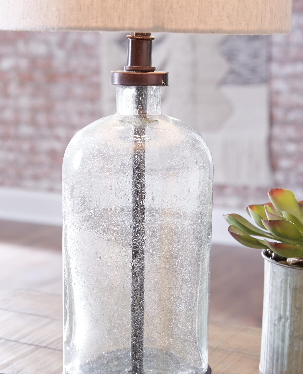 Bandile Clear/Bronze Finish Table Lamp from Ashley - Luna Furniture