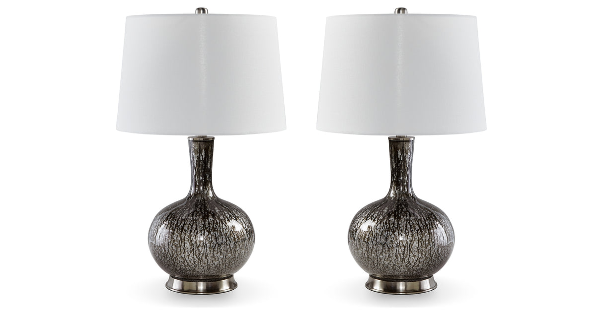 Tenslow 2-Piece Table Lamp Set in Antique Black from Ashley - Luna Furniture