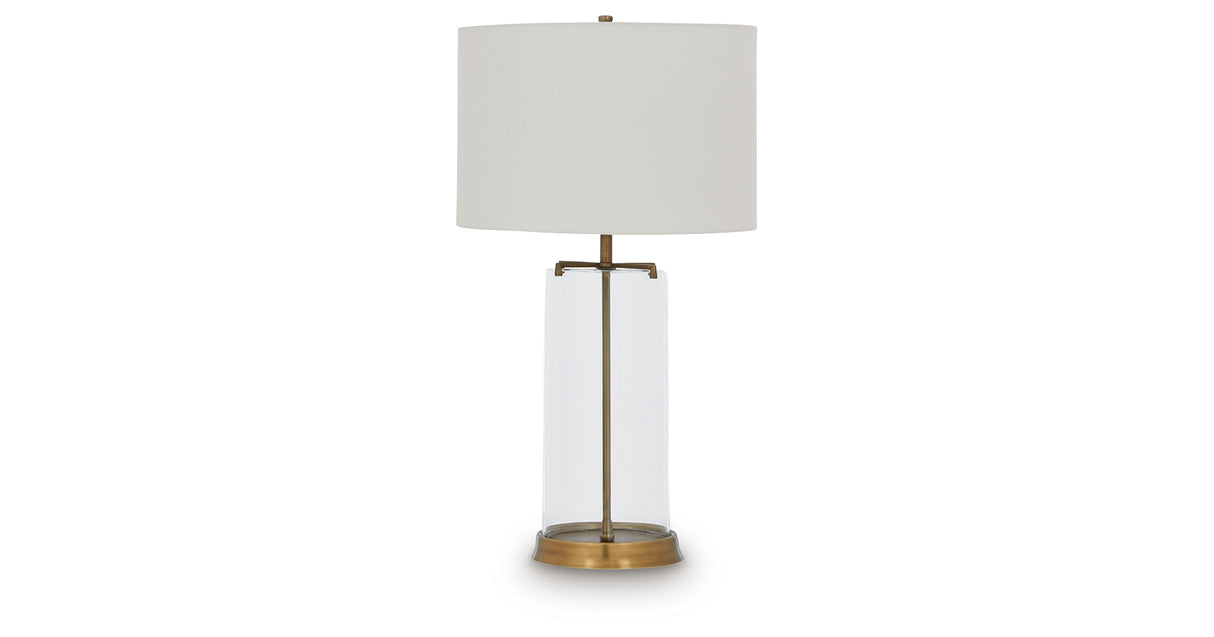 Gizeh Clear/Gold Finish Table Lamp from Ashley Furniture - Luna Furniture