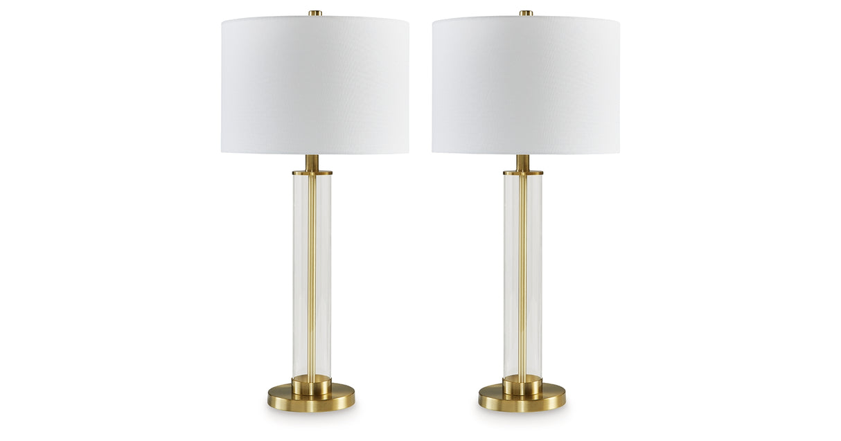 Orenman Clear/Brass Finish Table Lamp from Ashley - Luna Furniture