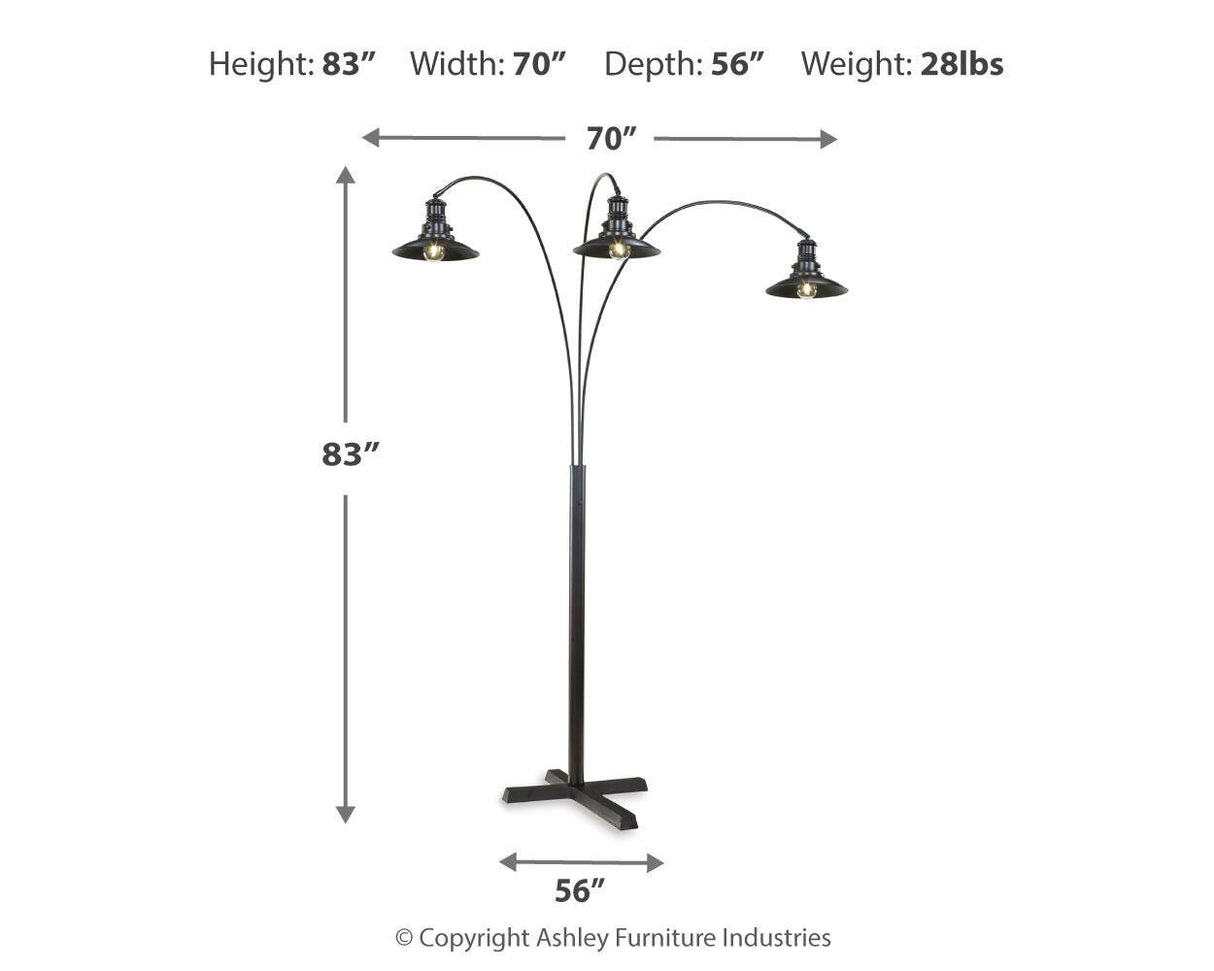 Sheriel Black Floor Lamp from Ashley Furniture - Luna Furniture