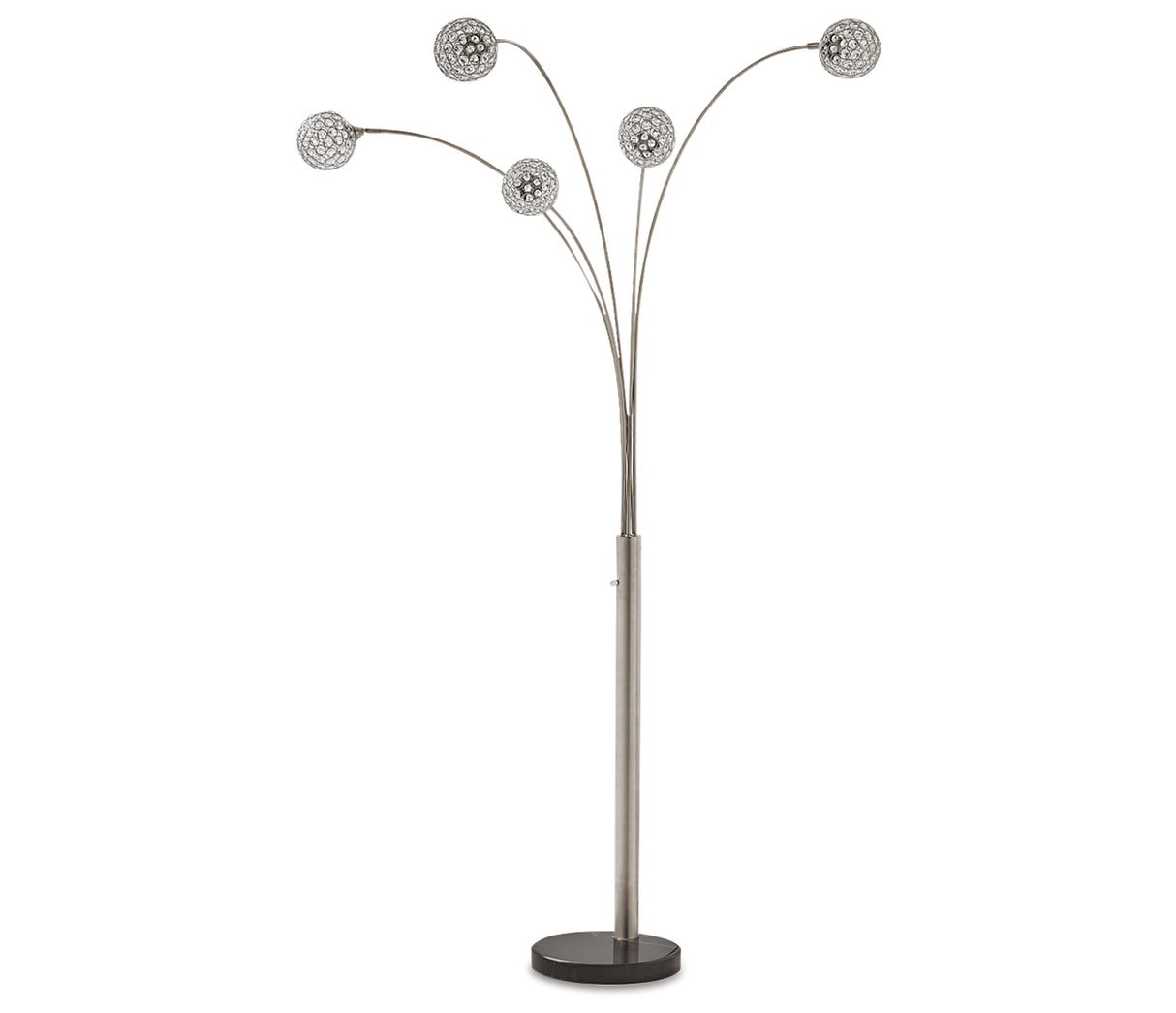 Winter Silver Finish Arc Lamp from Ashley Furniture - Luna Furniture