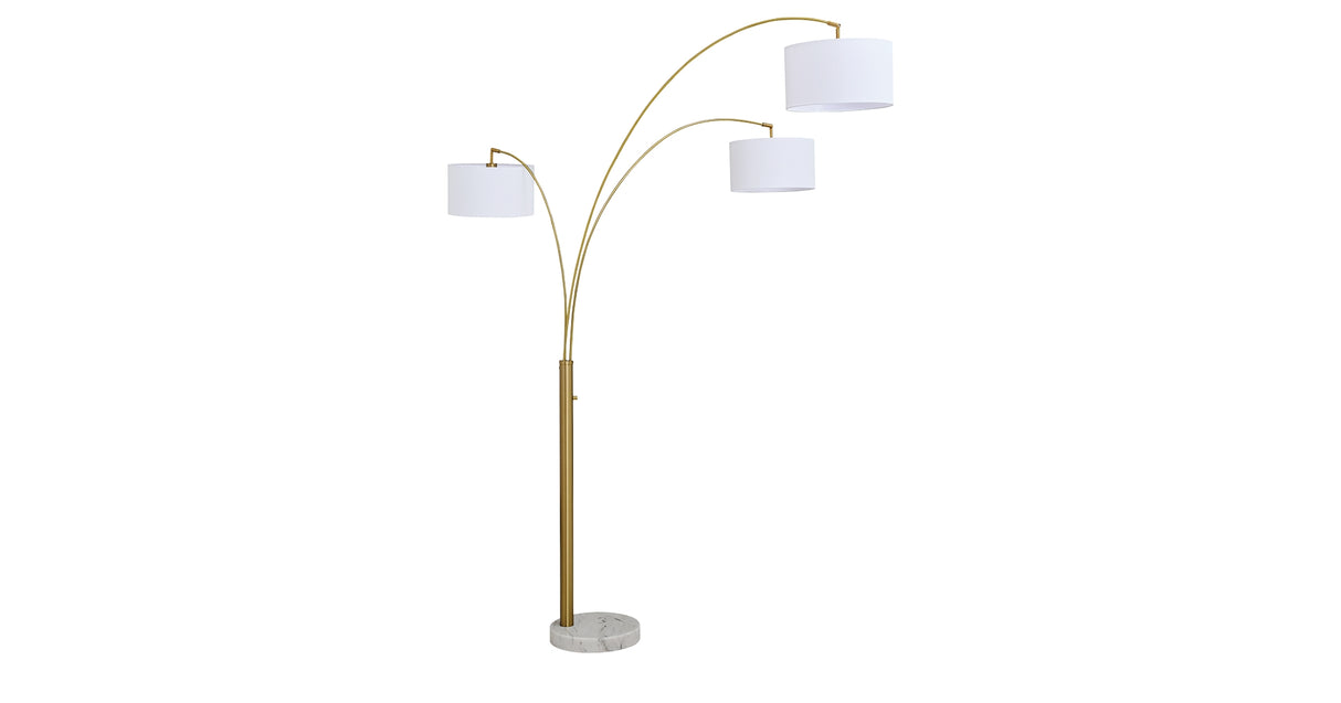 Valo Gold Finish Arc Lamp from Ashley Furniture - Luna Furniture