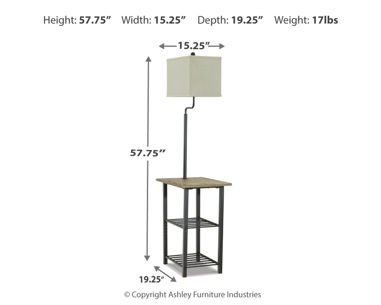 Shianne Black Floor Lamp from Ashley - Luna Furniture