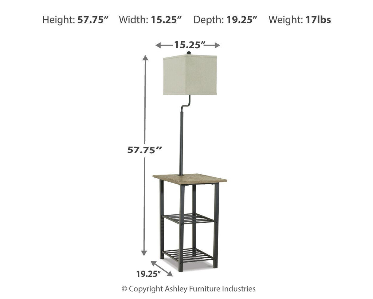 Shianne Black Floor Lamp from Ashley - Luna Furniture