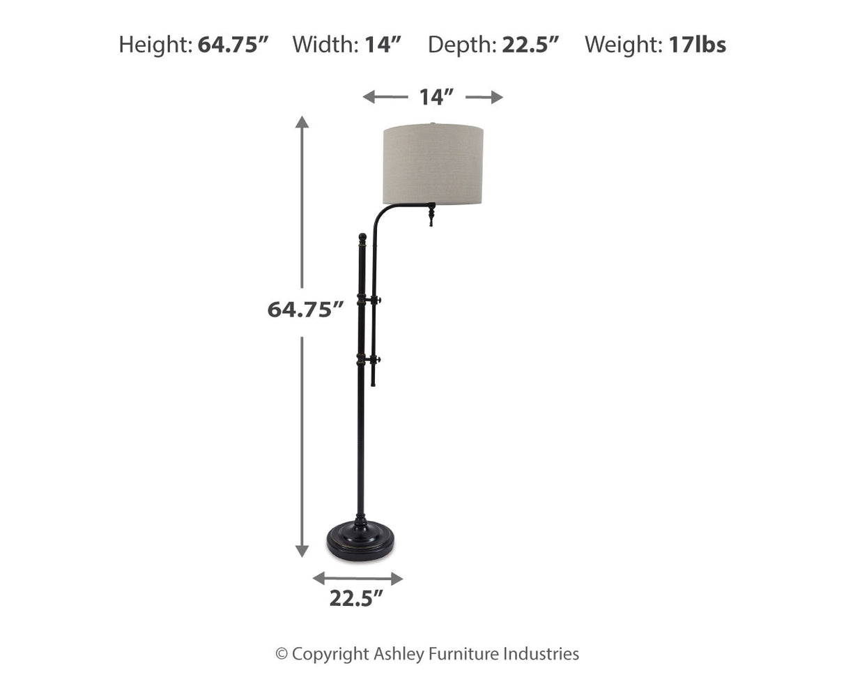 Anemoon Black Floor Lamp from Ashley - Luna Furniture
