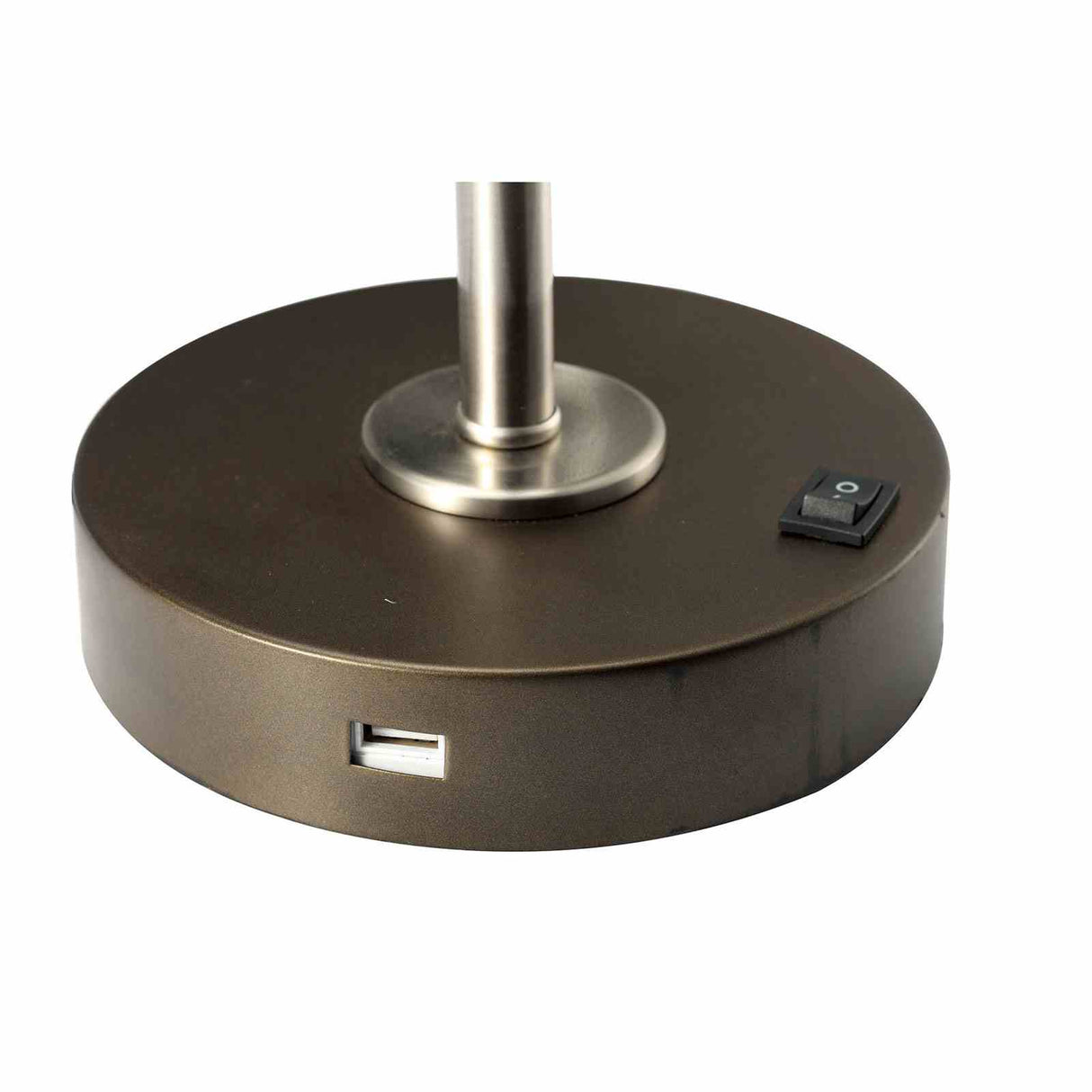 Gail Stain Nickel Table Lamp from Furniture of America - Luna Furniture