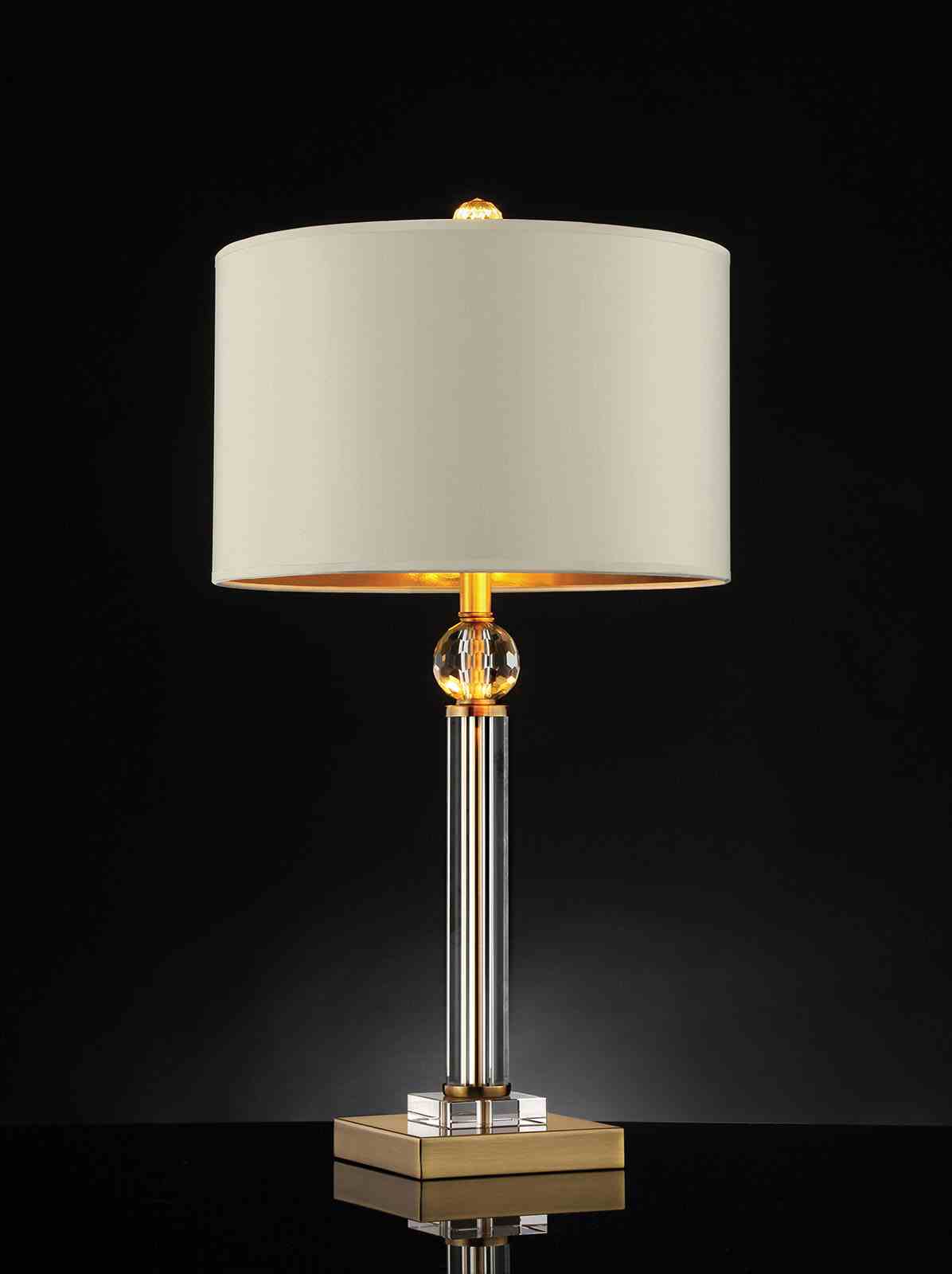 Charis Gold/Ivory Table Lamp from Furniture of America - Luna Furniture