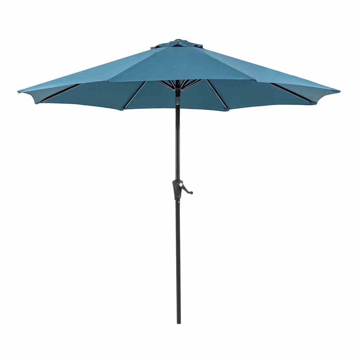 Tano Blue 9' Outdoor Umbrella + 21" Round Base from Furniture of America - Luna Furniture
