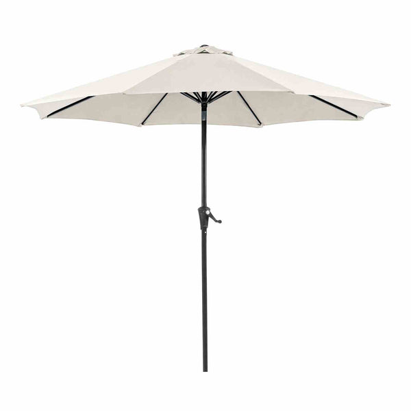 Tano Beige 9' Outdoor Umbrella 21" Round Base