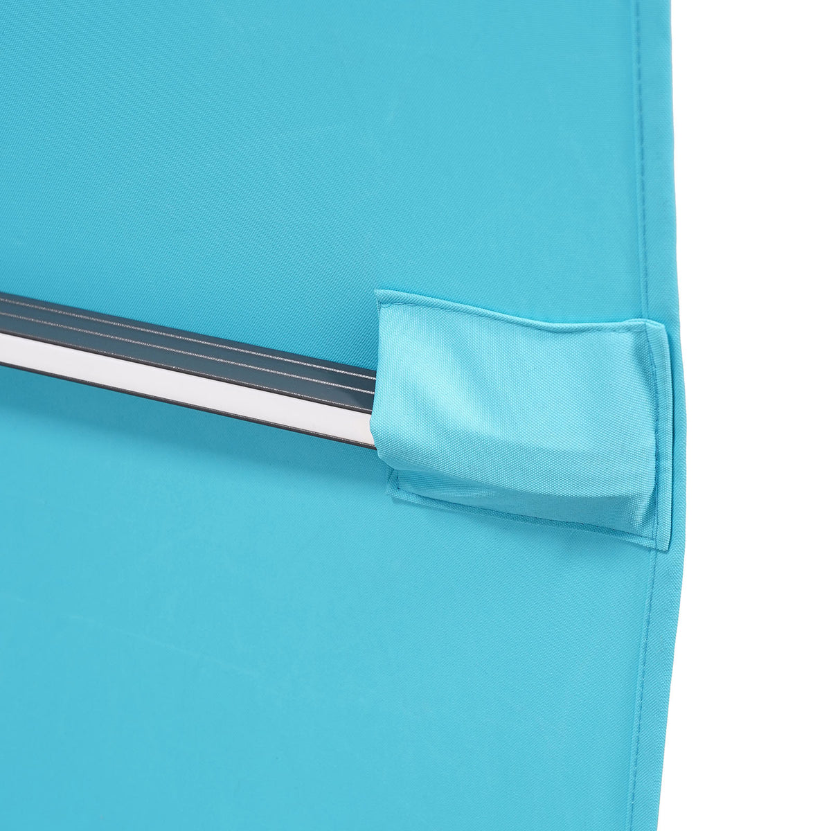Sano Teal 10 Ft Square Umbrella w/ Double Top w/ LED + 37" Large Base from Furniture of America - Luna Furniture