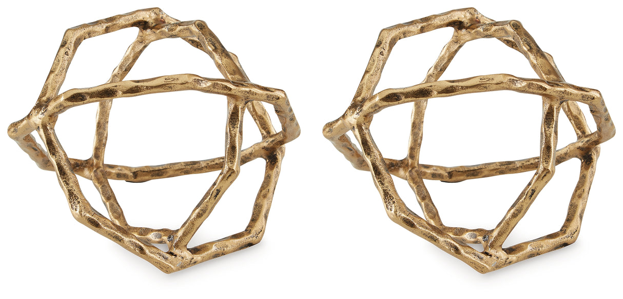 Laddington Antique Brass Finish Sculpture from Ashley - Luna Furniture