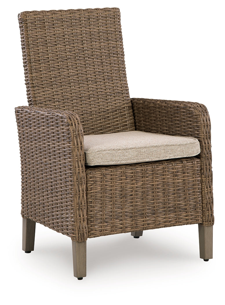 Laguna Heights Beige Arm Chair with Cushion (Set of 2) from Ashley Furniture - Luna Furniture