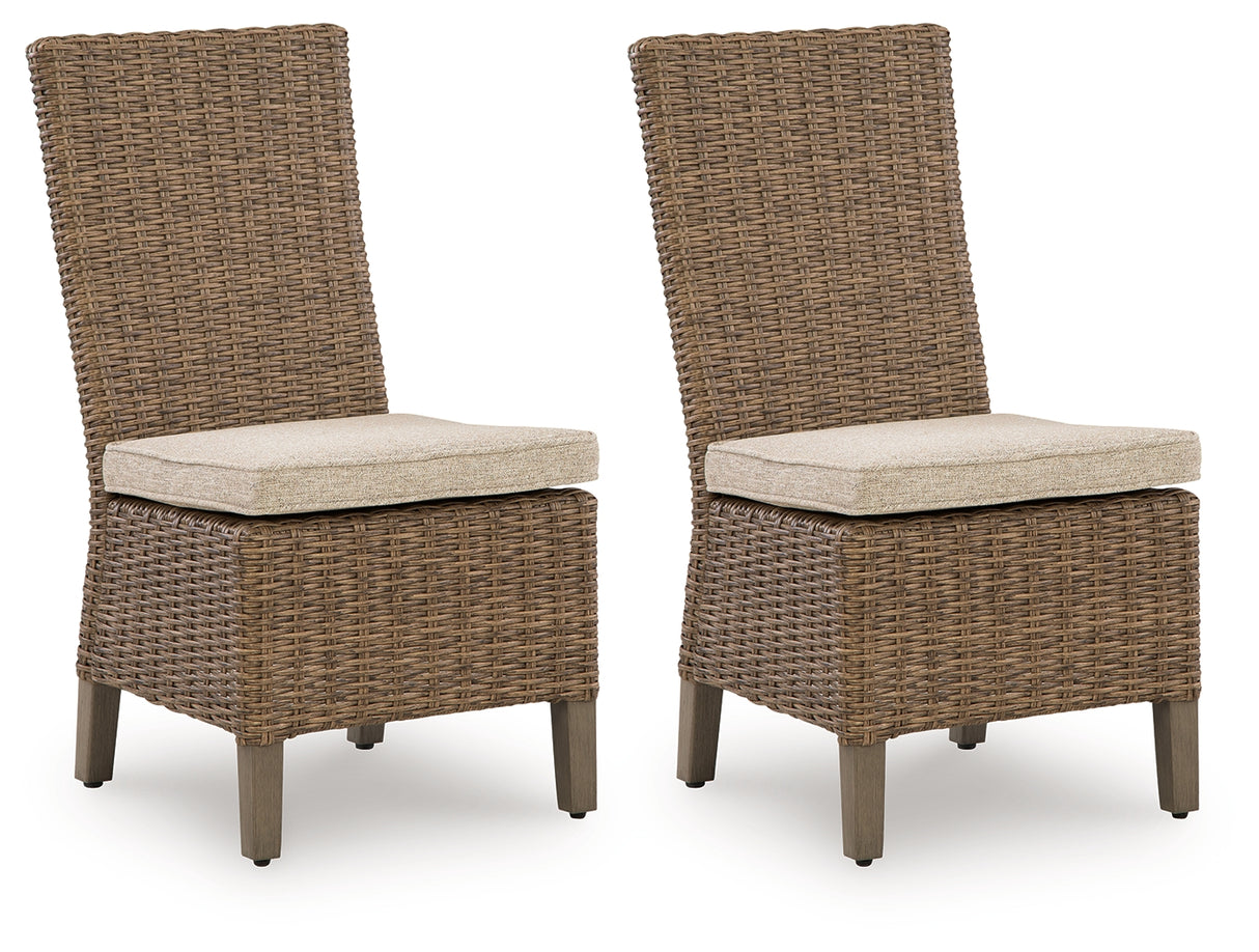 Laguna Heights Beige Side Chair with Cushion (Set of 2) from Ashley Furniture - Luna Furniture