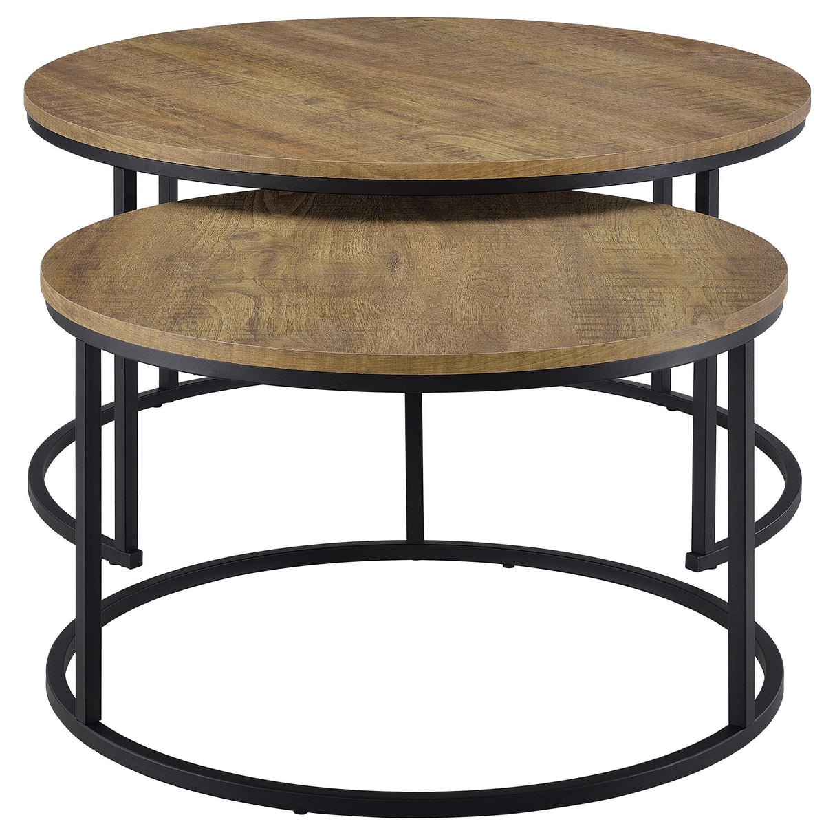 Lainey Mango 2-Piece Round Nesting Coffee Table from Coaster - Luna Furniture