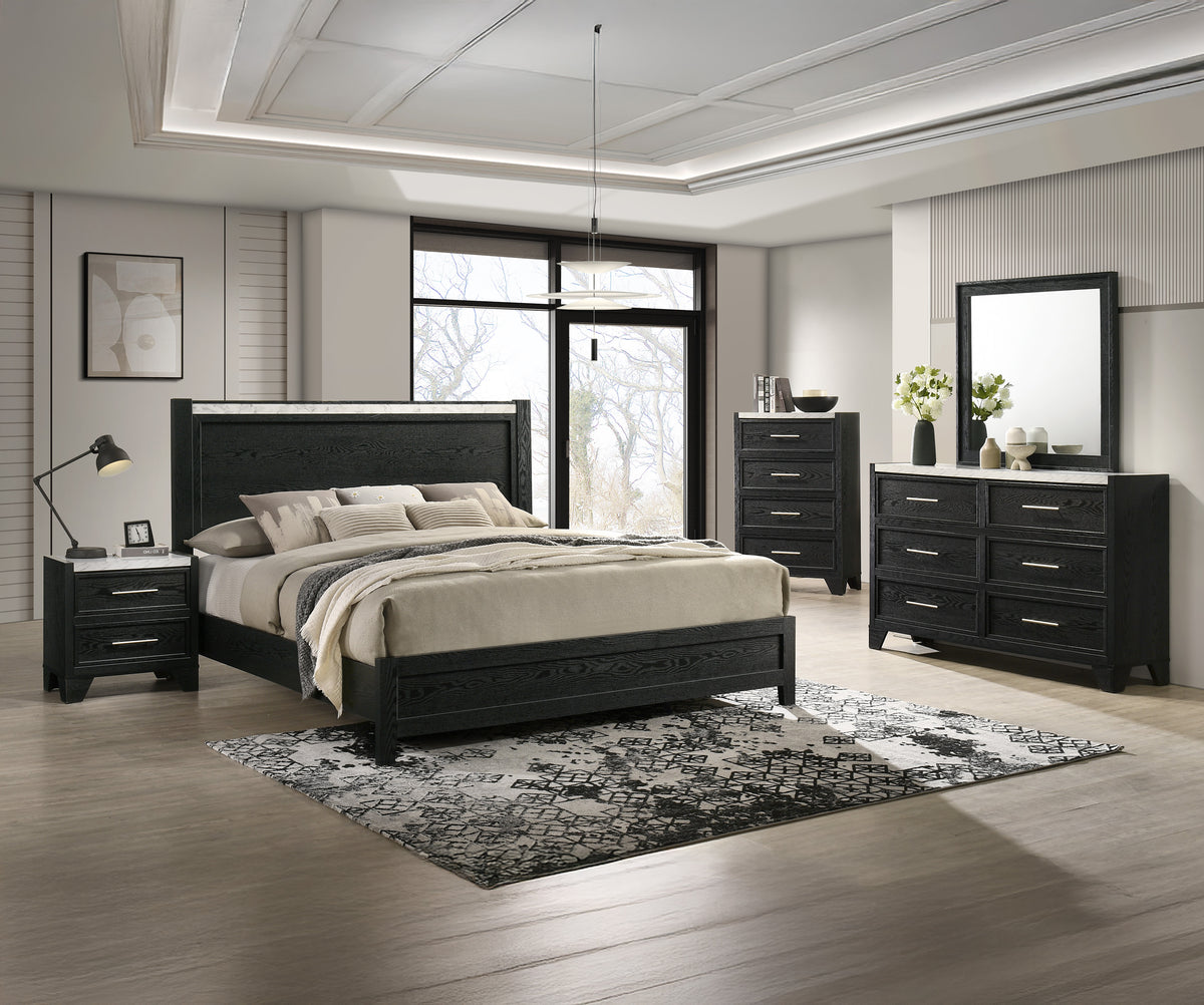 Lamar Black Nightstand from Crown Mark - Luna Furniture
