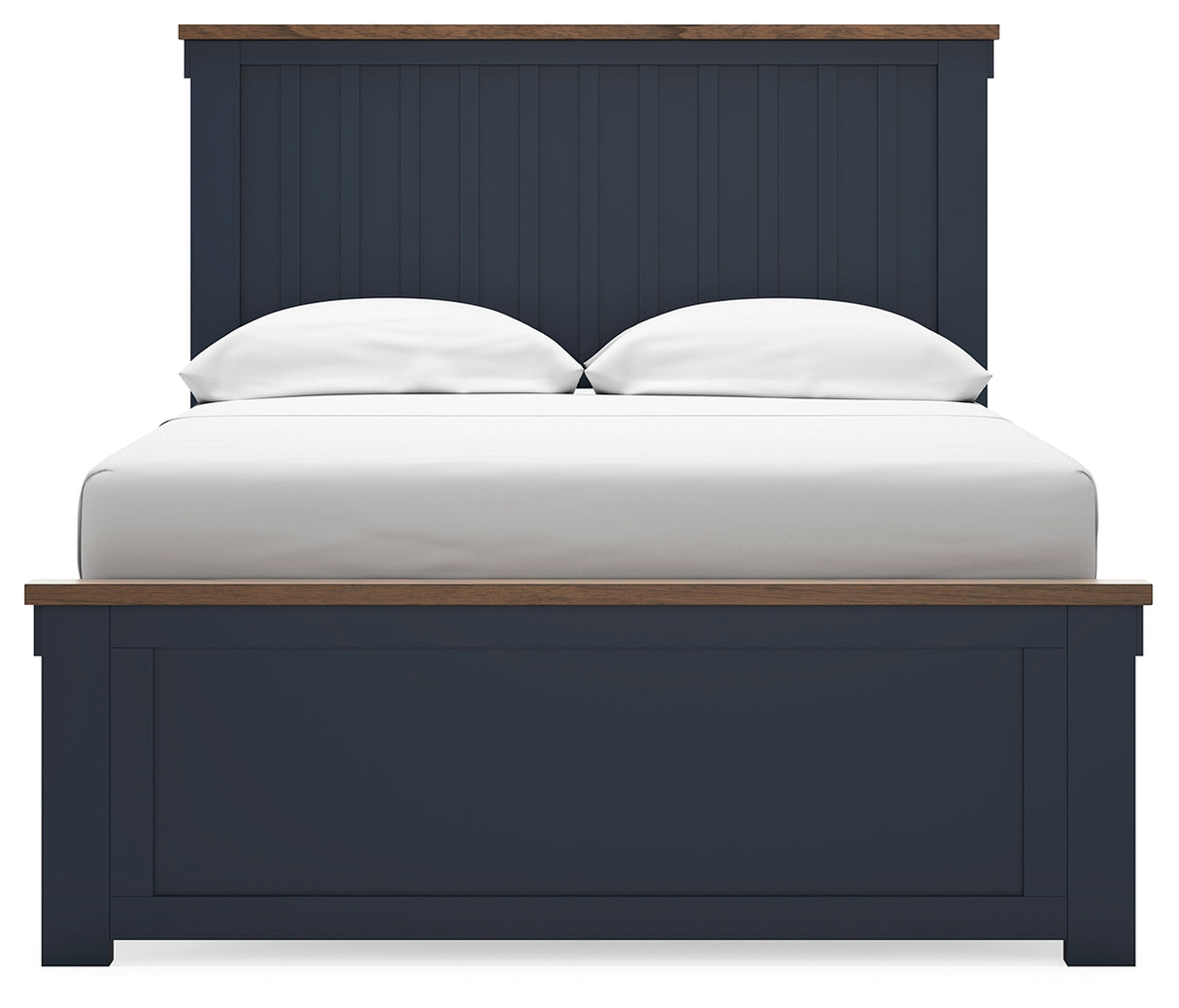 Landocken Full Panel Bed with Dresser and 2 Nightstands in Brown/Blue from Ashley - Luna Furniture