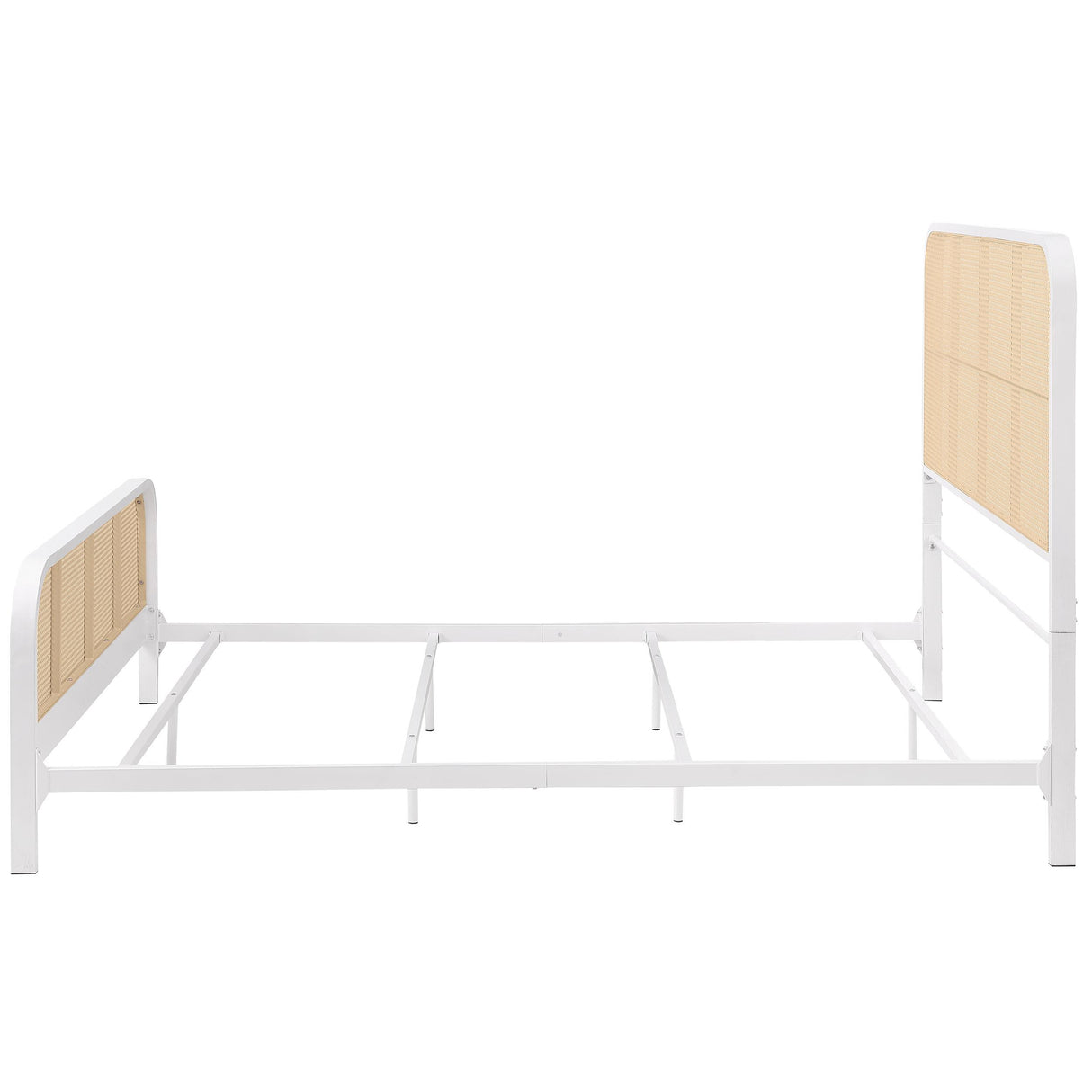 Lanewood White Polyethylene PE Rattan Upholstered Metal Eastern King Bed from Coaster - Luna Furniture