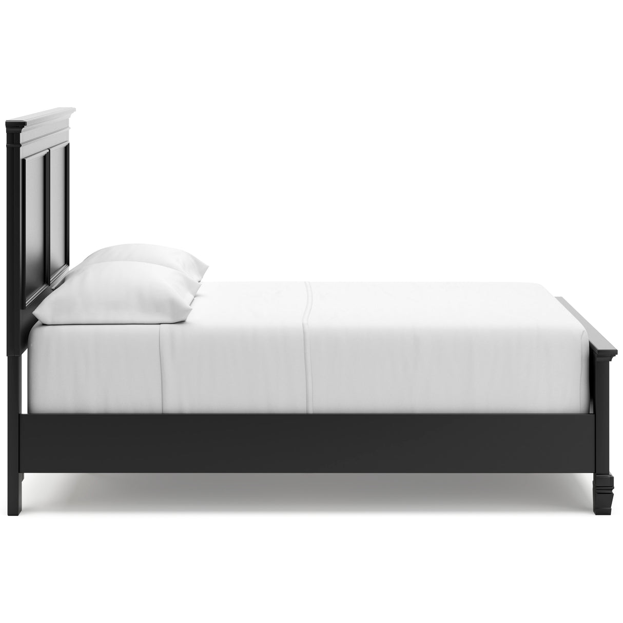Lanolee Full Panel Bed with Mirrored Dresser and Chest in Black from Ashley - Luna Furniture