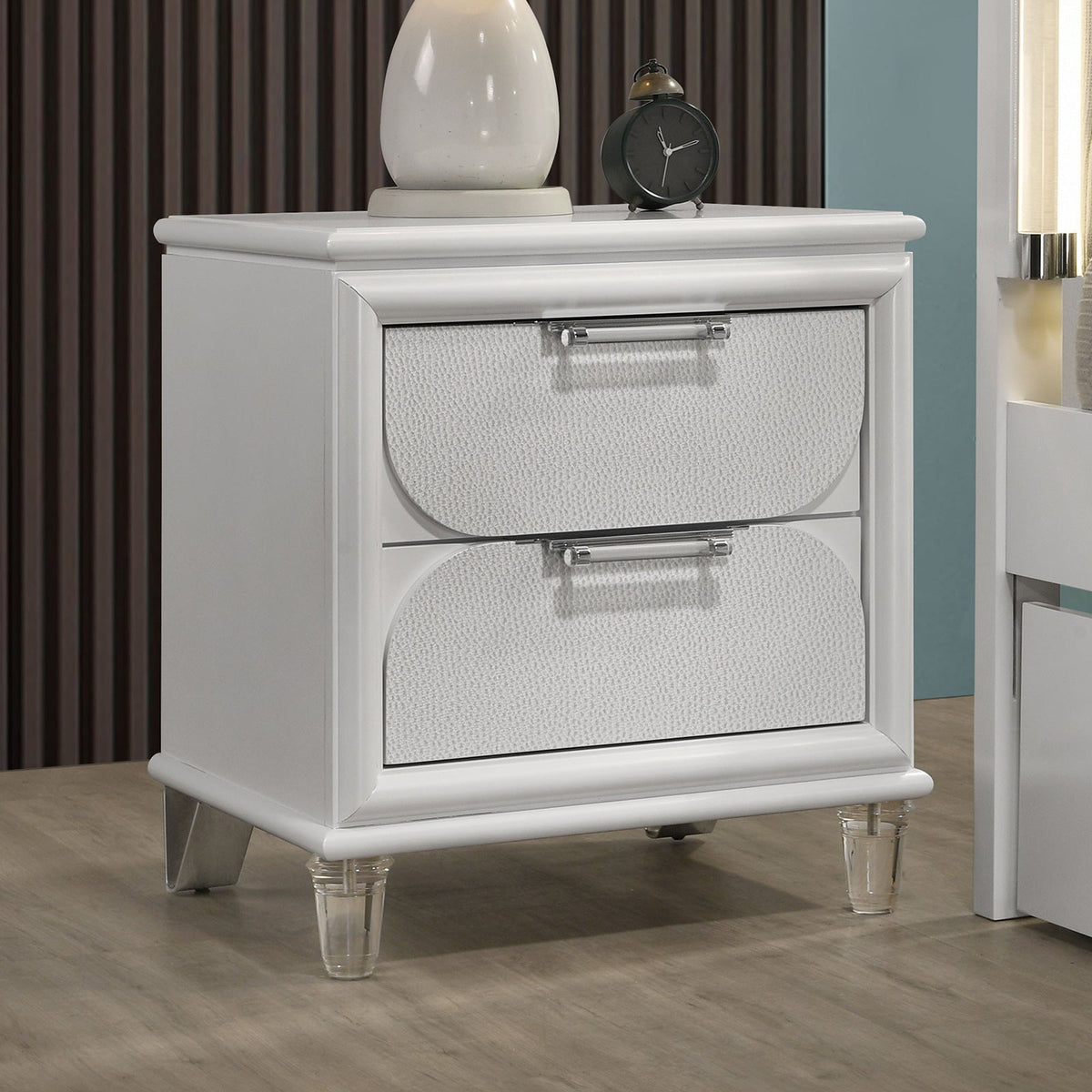 Lareina Pearl White Contemporary Storage Youth Bedroom Set from Furniture of America - Luna Furniture