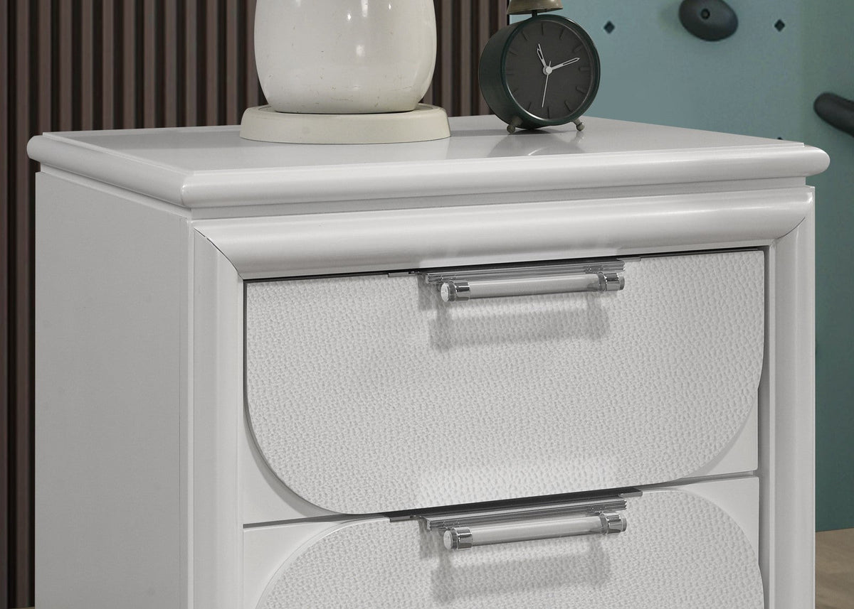 Lareina Pearl White Contemporary Storage Youth Bedroom Set from Furniture of America - Luna Furniture