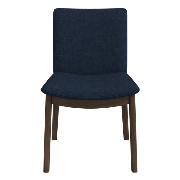 Laura Blue Linen Solid Wood Dining Chair (Set Of 2)