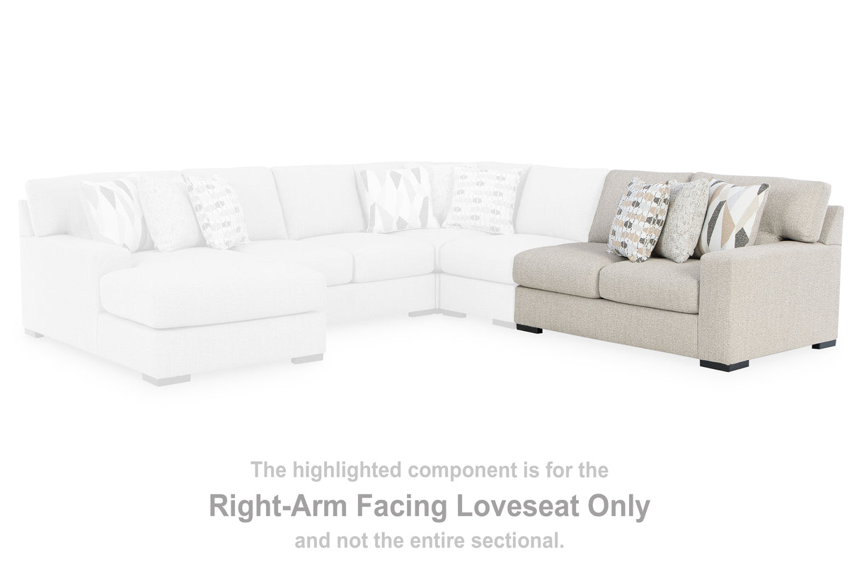 Laurelgrove Pebble Right-Arm Facing Loveseat from Ashley Furniture - Luna Furniture