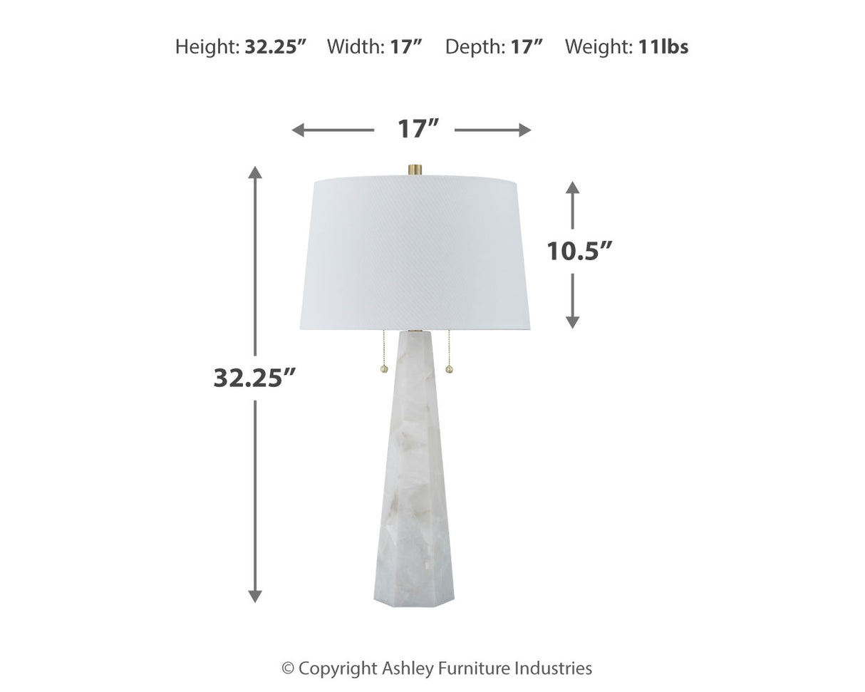 Laurellen 2-Piece Table Lamp Set in White from Ashley - Luna Furniture
