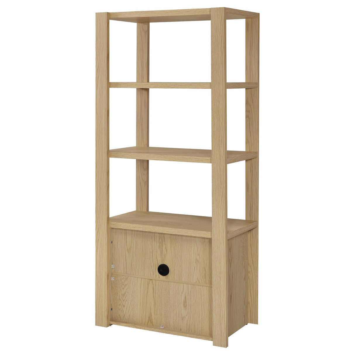 Laurelton Light Oak 3-Shelf Media Tower Tall Pier Cabinet from Coaster - Luna Furniture