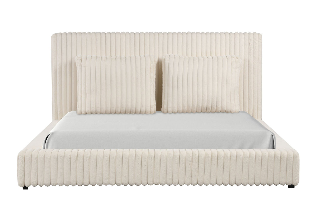 Lauren Beige Queen Platform Bed from Happy Homes - Luna Furniture